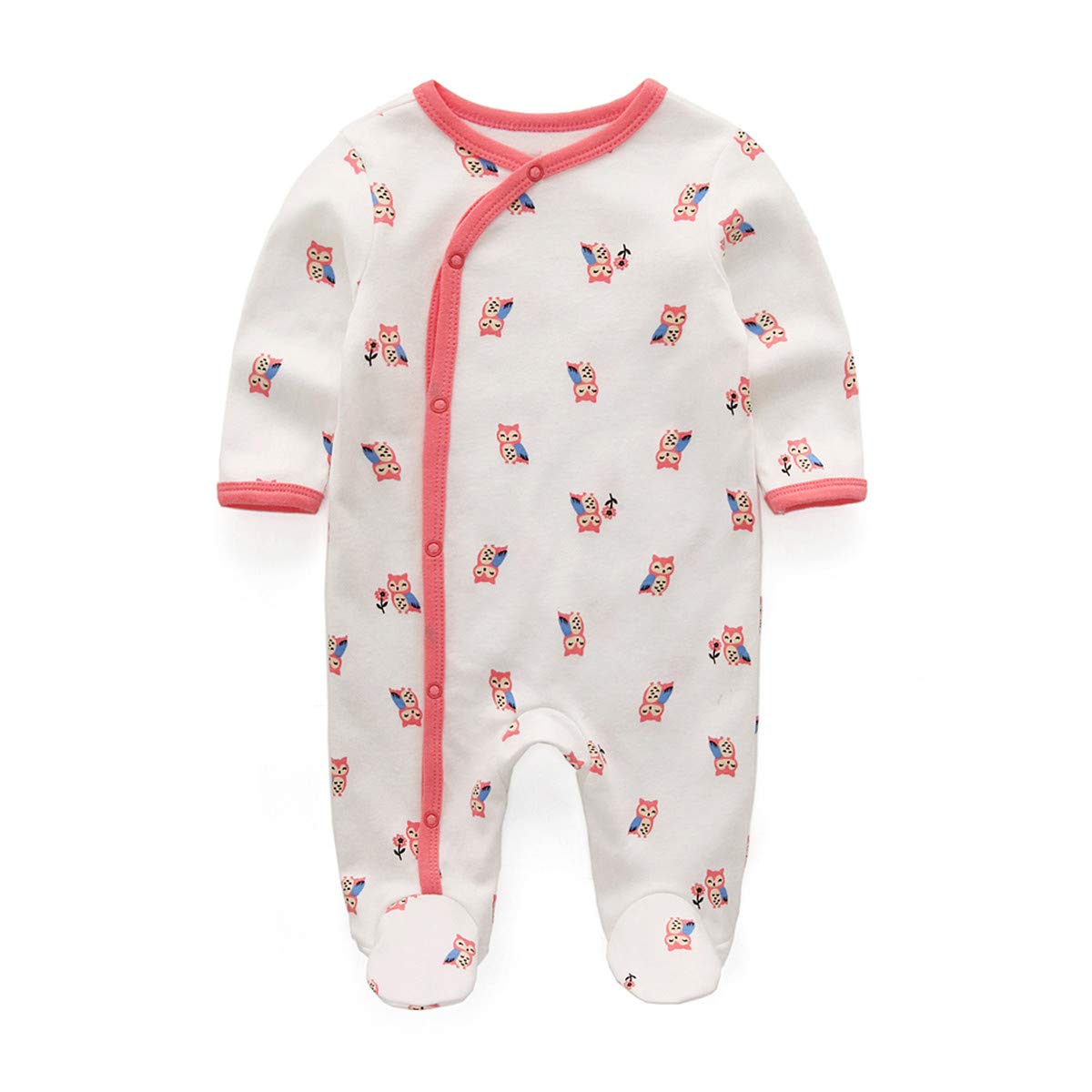 Kiddiezoom Baby-Jungen Mädchen Schlafstrampler, 3er Pack
