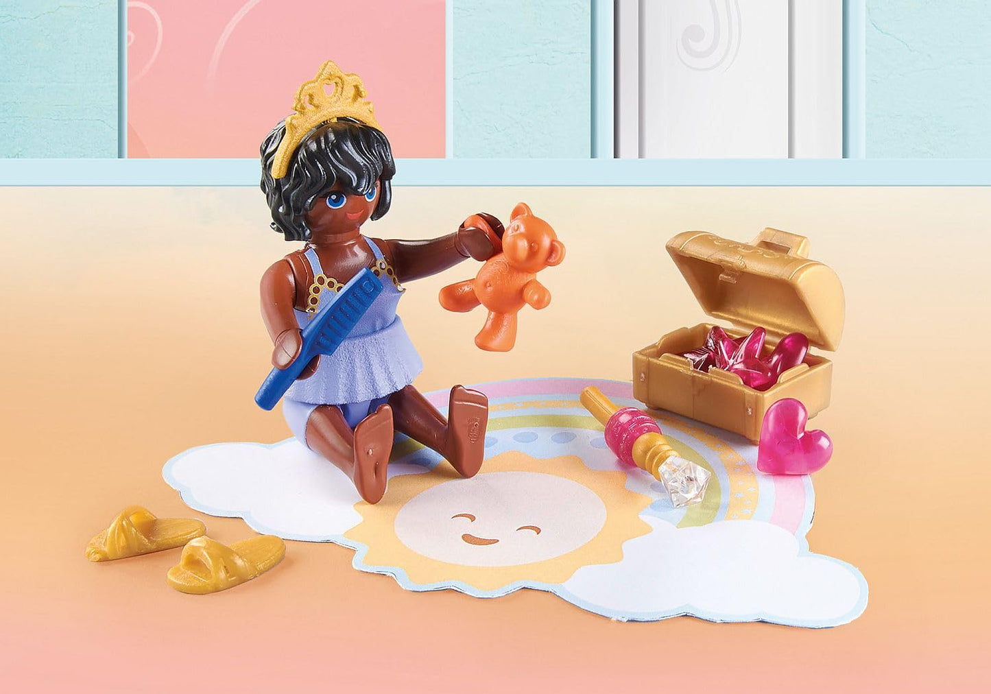 PLAYMOBIL Princess Magic 71360 Heavenly Baby Cloud, Magic Nursery in the Clouds, Includes Baby Cradle, Rocking Horse, Teddy Bear and More, Toy for Children from 4 Years