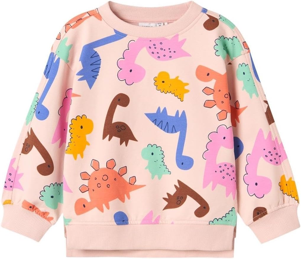 NAME IT Girls' Nmfnirana LS Loose Sweat Pb Sweatshirt