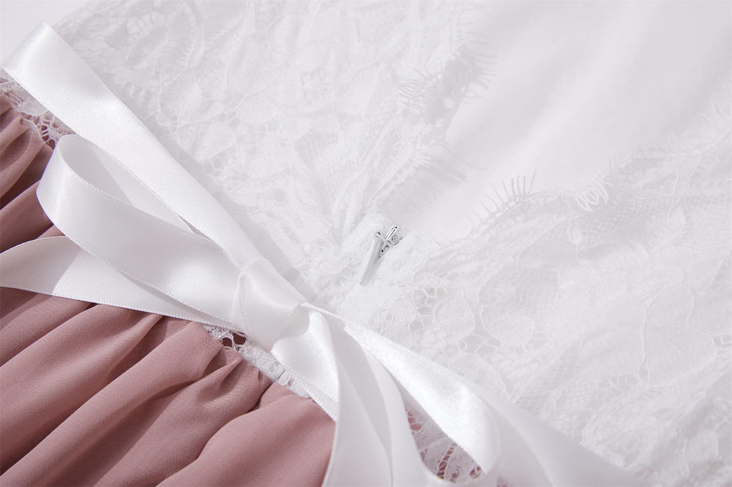 Beganly Mädchen Festtagskleider Spitze V-Rücken Kleid ärmellos Flauschig Tüll Prinzessin Partykleid Blumenmädchen Kleider