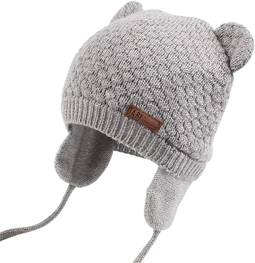 DRESHOW Unisex Baby Mütze Süßer Bär Kleinkind Earflap Beanie Warm für Herbst Wintermütze