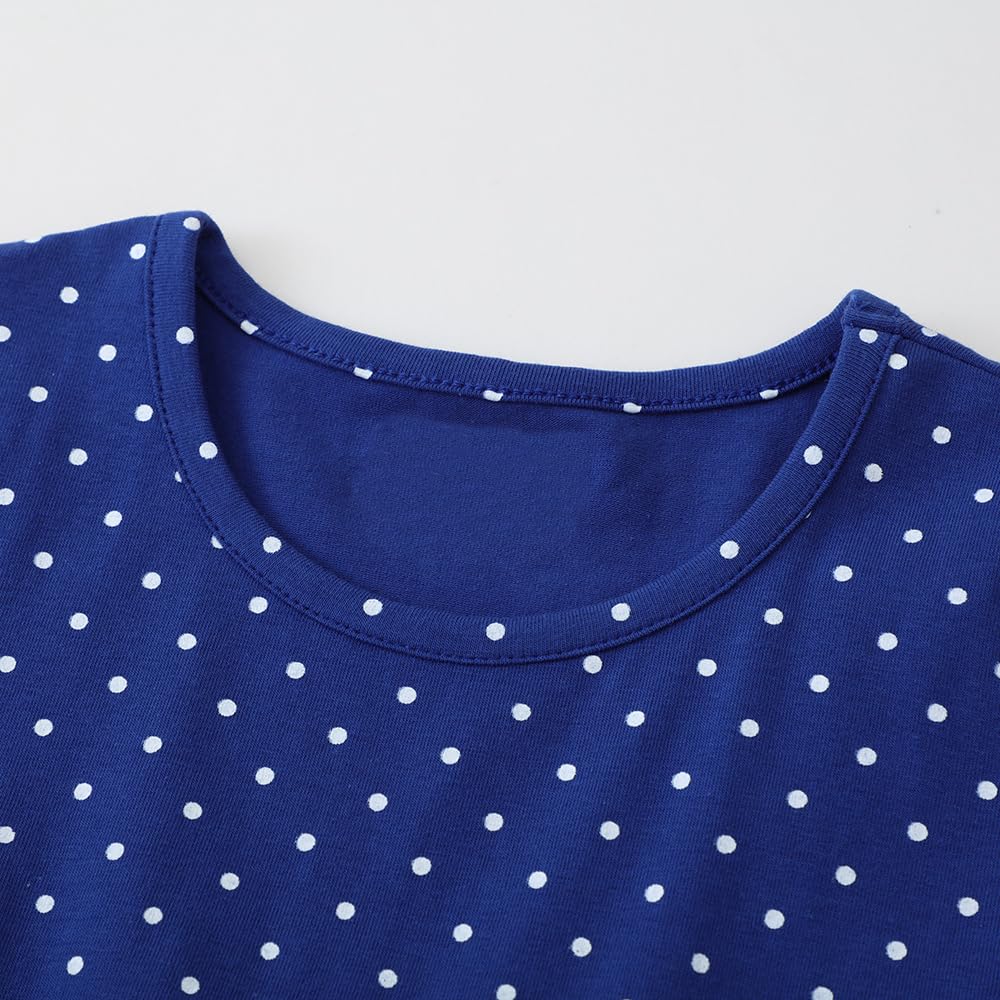 Beilei Creations Mädchen Kleider Kurzarm Baumwolle Kinder Kleid Süßes Muster Gr.85-140
