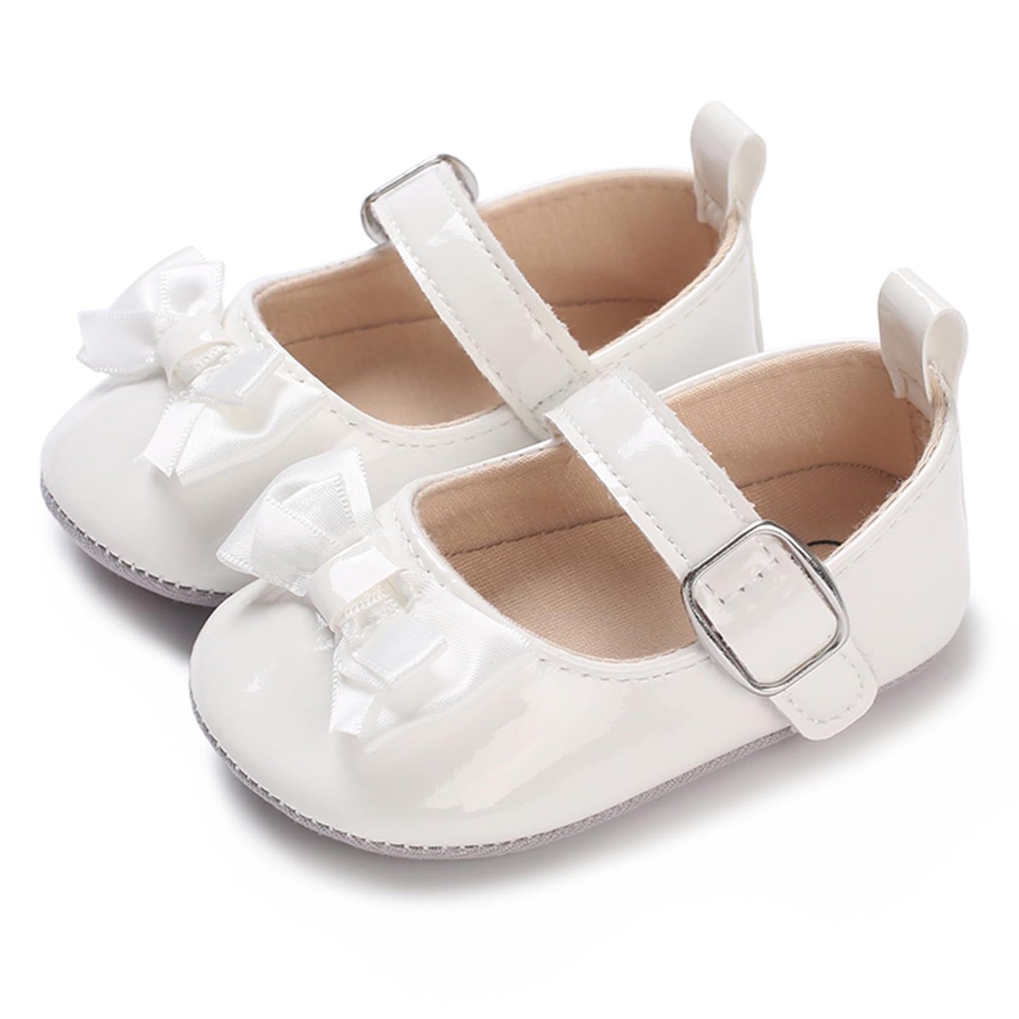 MASOCIO Baby Lauflernschuhe Krabbelschuhe Mädchen Kleinkind Rutschfesten Lederpuschen Babyschuhe 3-18 Monate