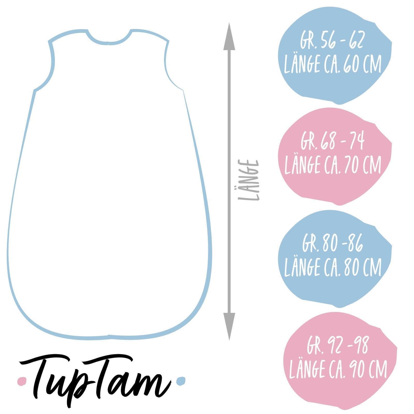 TupTam Baby Sleeping Bag 2.5 Tog - Oeko-Tex All-Year Sleeping Bag Children with Side Zip, Sleeveless