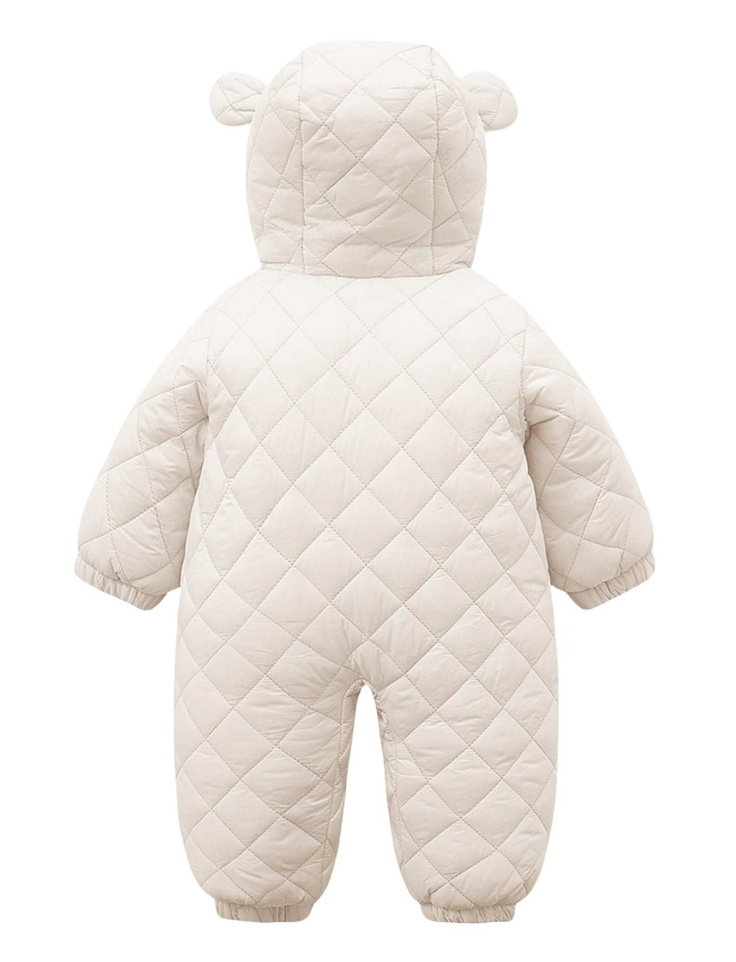 SEAUR Toddler Baby Winter Snowsuit Windproof One Piece Buffer Padded Romper Warm Hooded Outerwear for Baby 6-24 Months