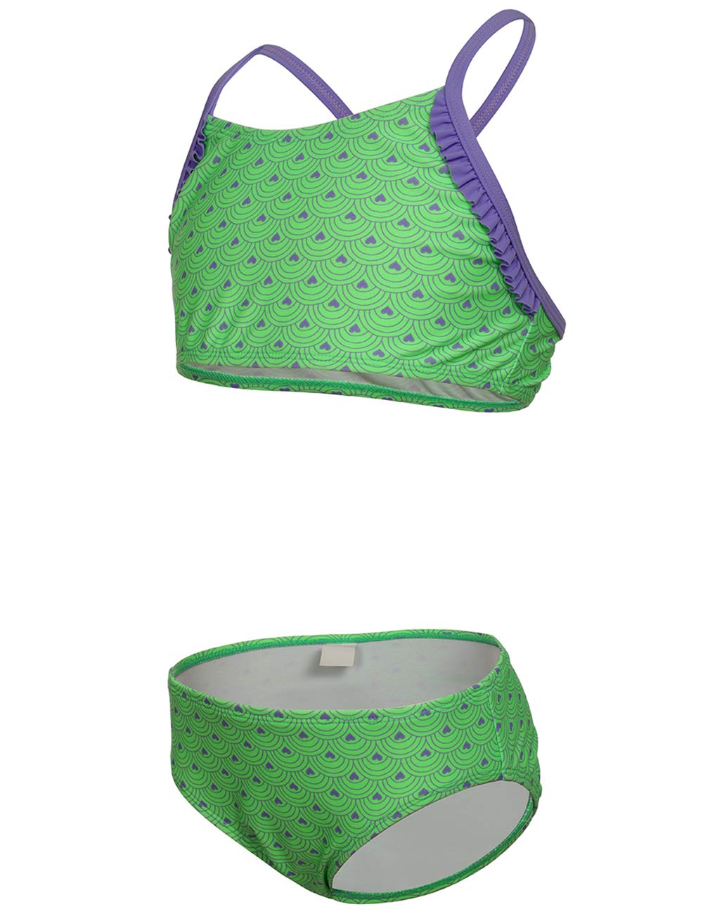 DUSISHIDAN Bikini Kinder Mädchen Zweiteiliger Bademode Süß Badeanzug Zurück überqueren Sommer Swimsuit 110-176