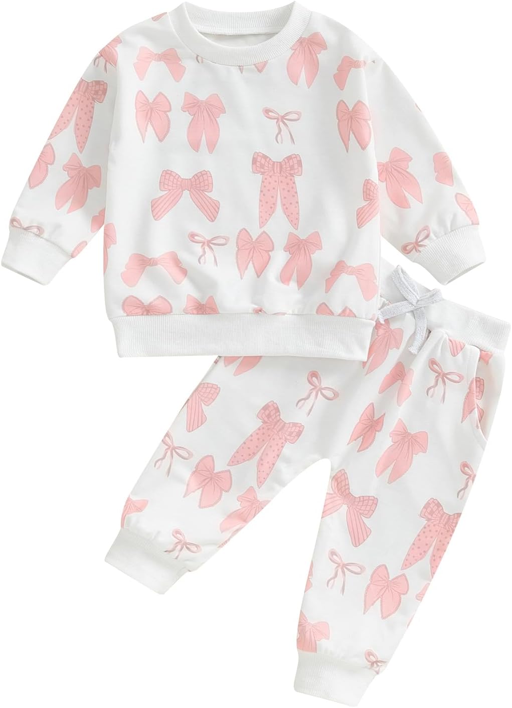 Süßes Baby-Mädchen-Kleidung, langärmelig, bedruckt, Sweatshirt, Oberteil und Hose, Set für Kleinkinder, Mädchen, Herbst-Outfits