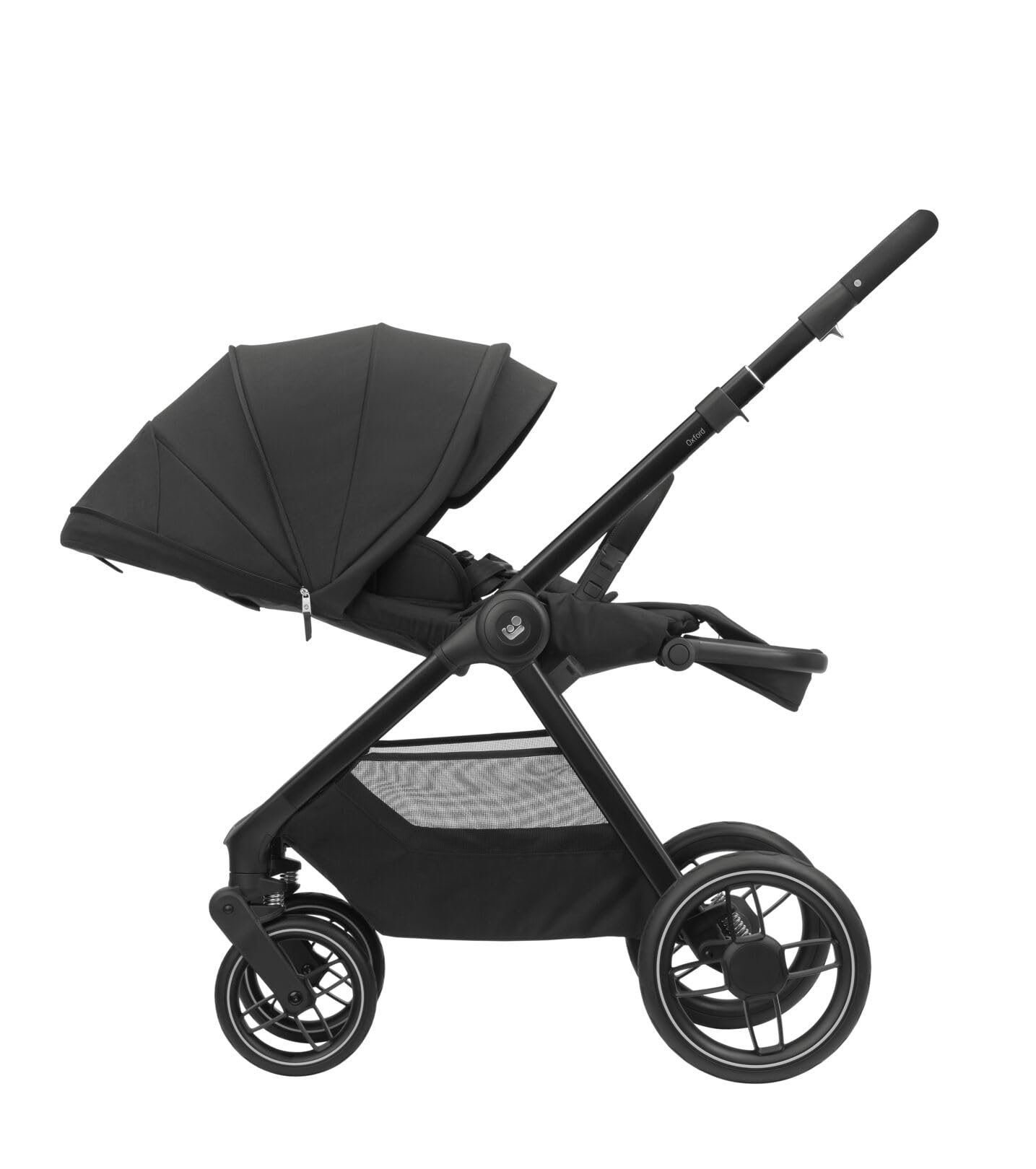 Maxi-Cosi Oxford Plus Baby Stroller 2 in 1 Set with Carrycot 0-4 Years 0-22kg Compact Folding Soft Suspension 3 Reclining Positions 10kg Storage Basket Twillic Graphite