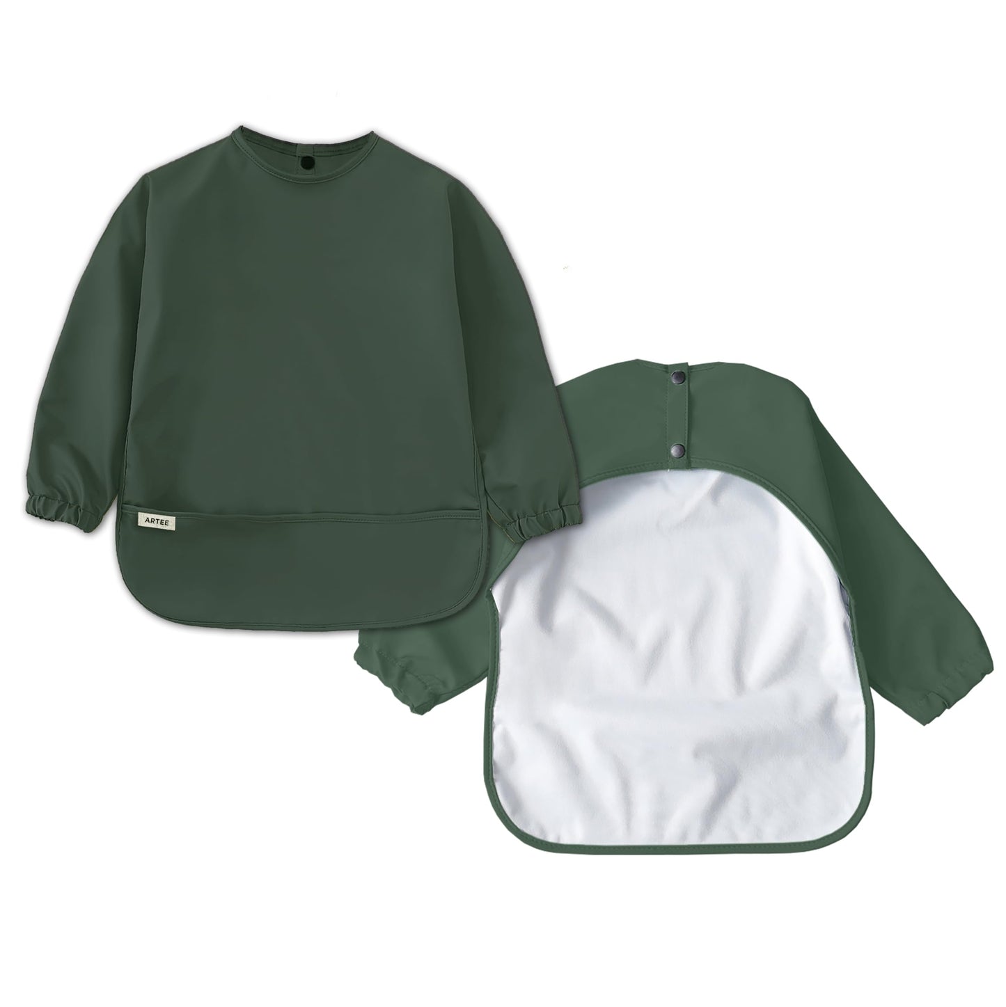 ARTEE Ärmellätzchen beschichtet wasserfest abwischbar Lätzchen mit Ärmeln, Baby, Wasserdichtes Lätzchen, ideal als Geschenk