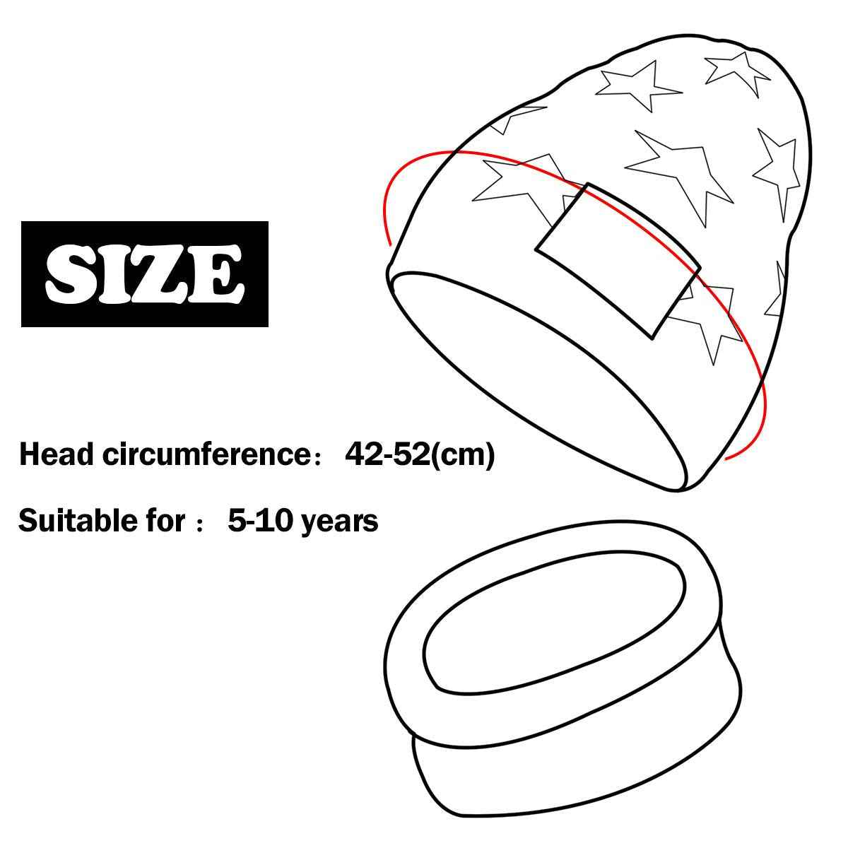 YR.Lover Momoon Dicke Beanie Hut +Schal Set Winter Warmen Schnee Knit Skull Cap für Kinder Jungen Mädchen