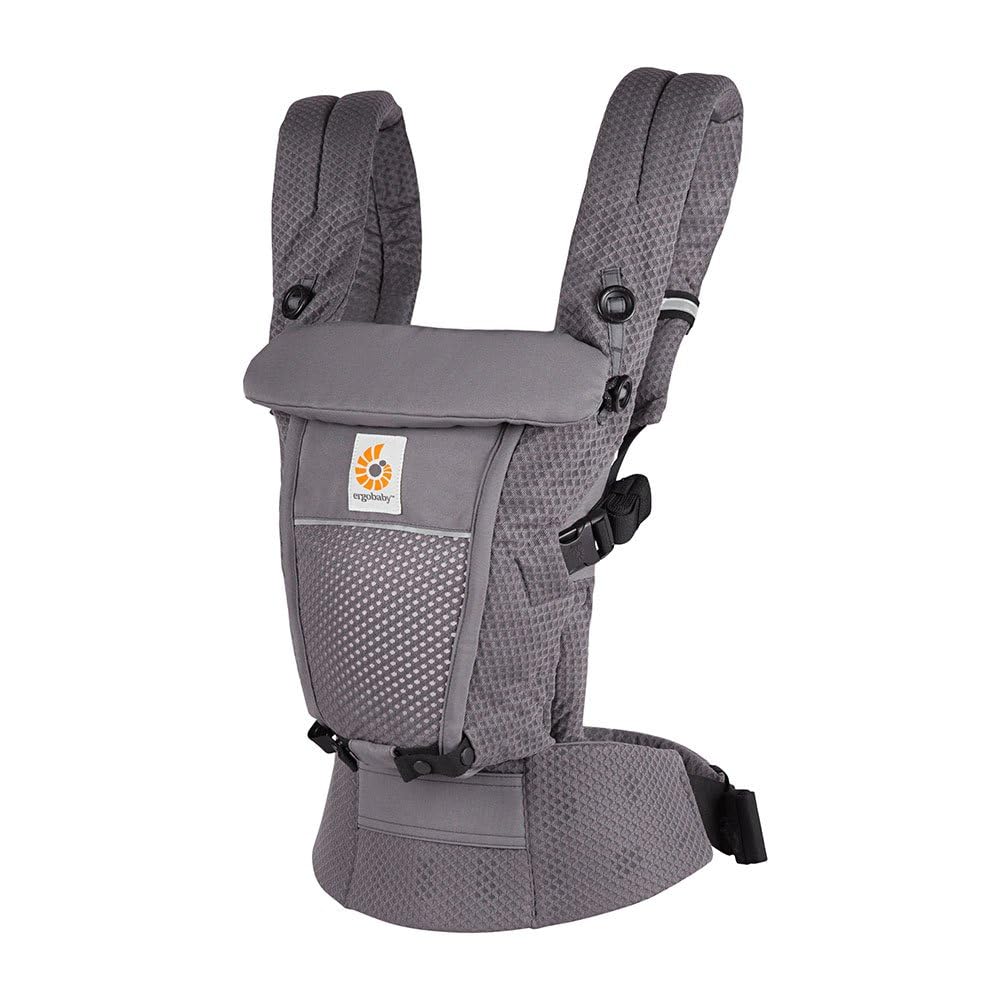 Ergobaby Adapt Babytrage für Neugeborene ab Geburt, 3-Positionen SoftFlex Mesh Ergonomische Babybauchtrage Rückentrage Baby-Tragetasche, Natural Beige, 1 Einheit