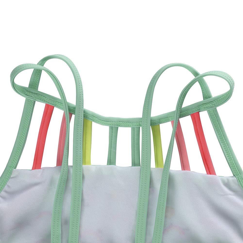 DUSISHIDAN Bikini Kinder Mädchen Zweiteiliger Bademode Süß Badeanzug Zurück überqueren Sommer Swimsuit 110-176