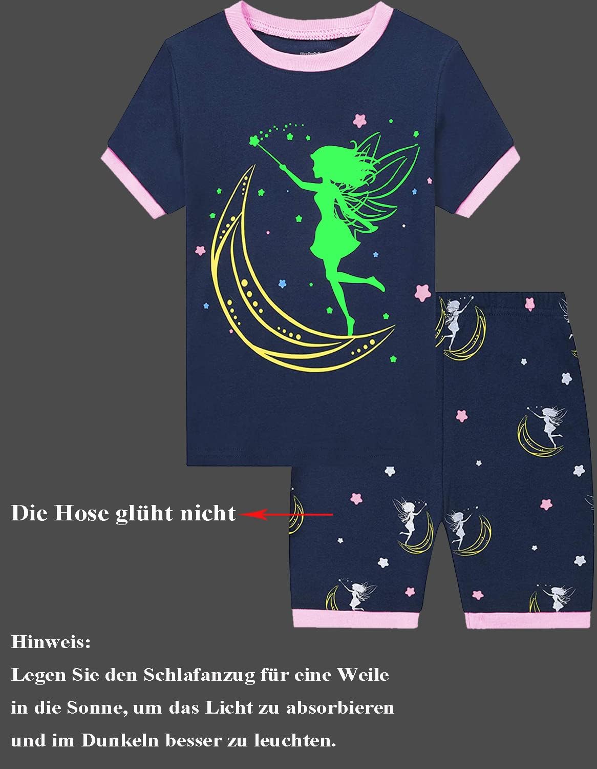 EULLA Mädchen Schlafanzug Kinder Kurz Einhorn Dino Katze Prinzessin Hase Pyjama Set Sommer Kleidung Zweiteiliger Nachtwäsche Baumwolle 92 98 104 110 116 122