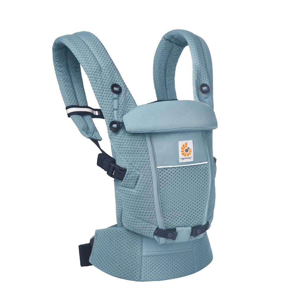 Ergobaby Adapt Babytrage für Neugeborene ab Geburt, 3-Positionen SoftFlex Mesh Ergonomische Babybauchtrage Rückentrage Baby-Tragetasche, Natural Beige, 1 Einheit