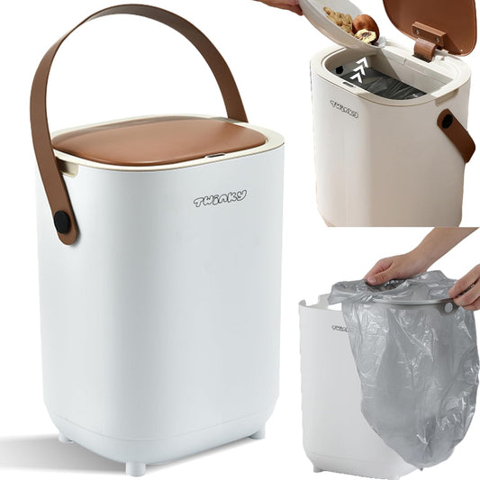 Twinky Geruchsdichter Windeleimer für Babys – Windeleimer ohne Kassette – Platzsparender Windelbehälter mit Deckel – Einfach zu benutzen & reinigen – Für normale Müllbeutel (Gris)