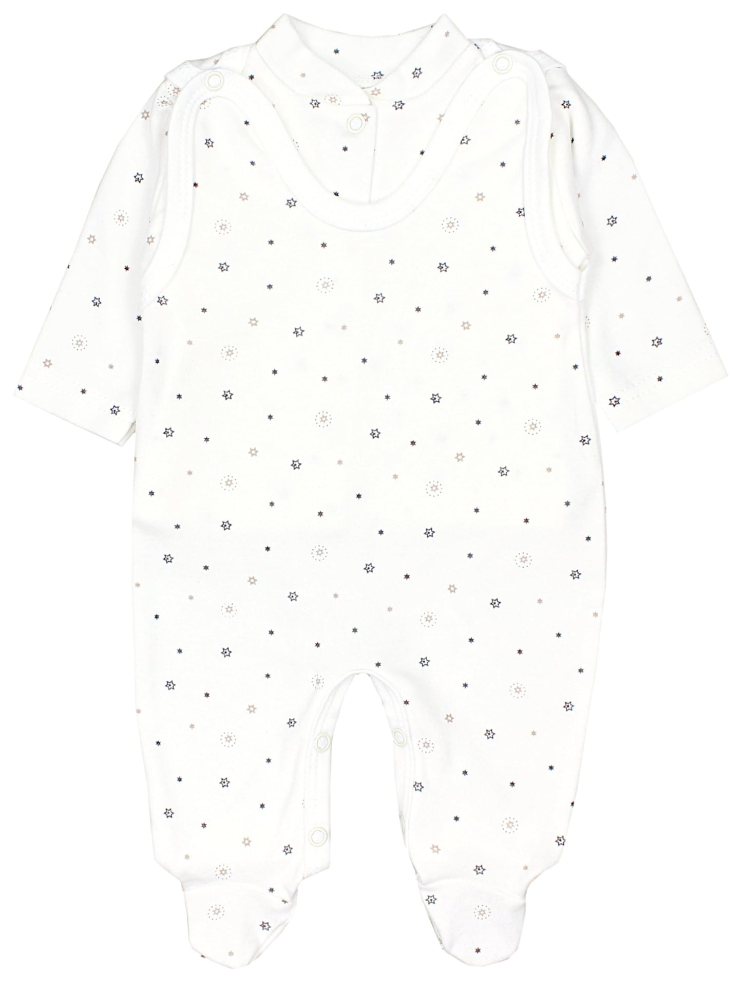 TupTam Baby Mädchen Jungen Strampler mit Langarmshirt Aufdruck Spruch 2 teilig