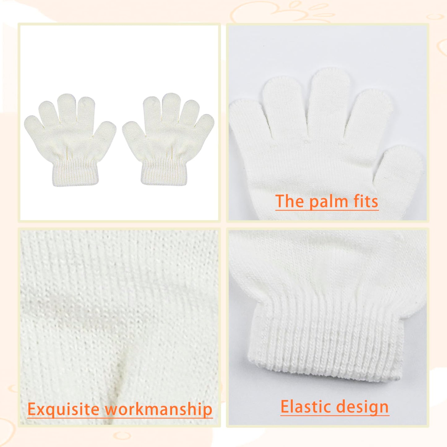 LINSOCLE 3-in-1 Children's Winter Hat Scarf Gloves Set, Knitted Hat Baby Hat Children's Hat Set, Boys Warm Winter Hat Beanie Hat Gloves Round Scarf Set for Children 2-6 Years
