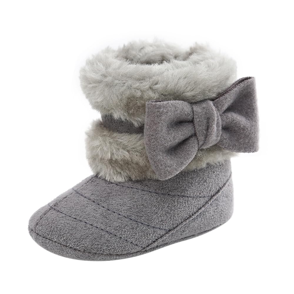 Baby Winter Warm Snow Boots Newborn Baby Girls Boys Soft Sole Buttons Fleece Boots Infant Toddler First Walker Shoes