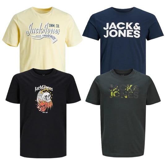 JACK & JONES Junior Kinder Jungen T-Shirt Kids Hoodie Sweatshirt Sweat Shirt Hood T 3er 4er 6er 9er