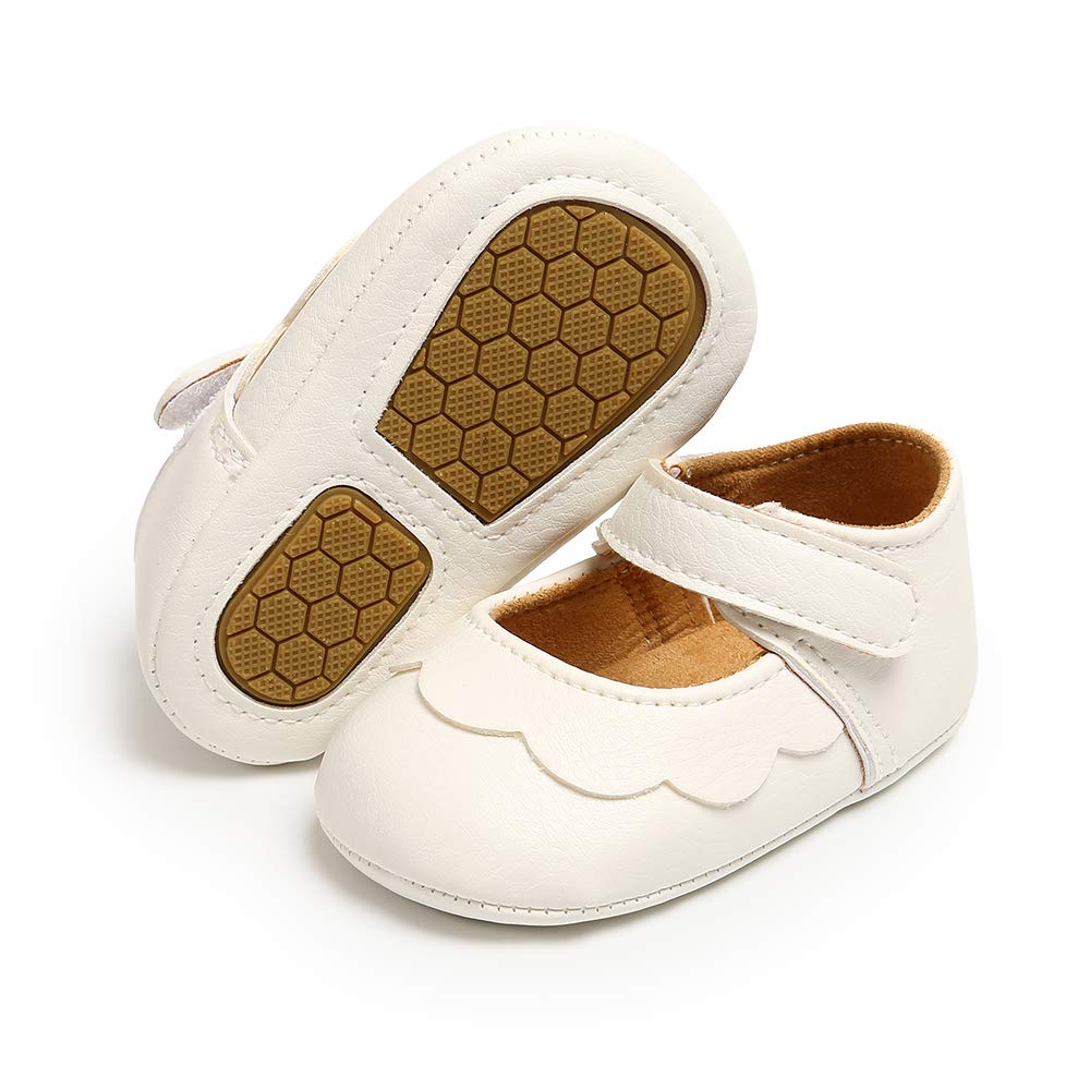MASOCIO Baby Lauflernschuhe Krabbelschuhe Mädchen Kleinkind Rutschfesten Lederpuschen Babyschuhe 3-18 Monate
