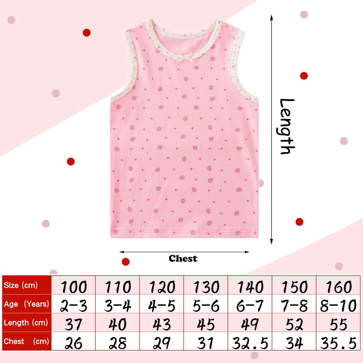 Lohhbve 4-Pack Kids Classic Solid Camisole Undershirts for 2-10 Years Toddler Girls Cotton Racerback Tank Top Multipack
