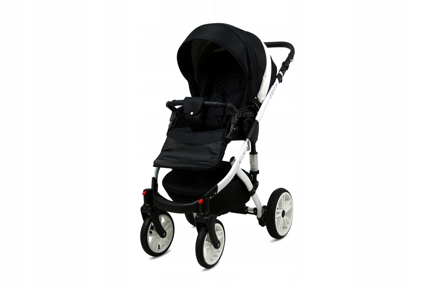 BabyLux® Bambimo Kinderwagen Set 3 in 1 - Lilly - incl. Babywanne, Buggy Sportsitz, Auto-Babyschale - Autositz - Kinderwagenset - Kombikinderwagen mit Wickeltasche, Regenschutz usw.
