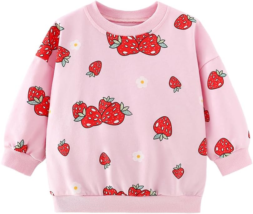 LitBud Mädchen Sweatshirts Einhorn Pullover für Kleinkind Kleidung Top Langarm Jumper Rundhals T Shirt Herbst Winter für Kinder Größe 1-7 Jahre