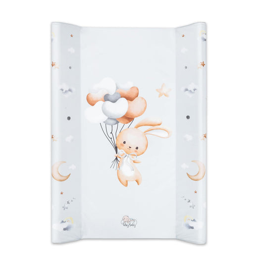 Wickelunterlage Wickelauflage Keil 70x47 cm - Wickeltischauflage für Babys abwaschbare und wasserdichte Wickelmulde ideal für Babybett und Wickeltisch Kaninchen Motiv
