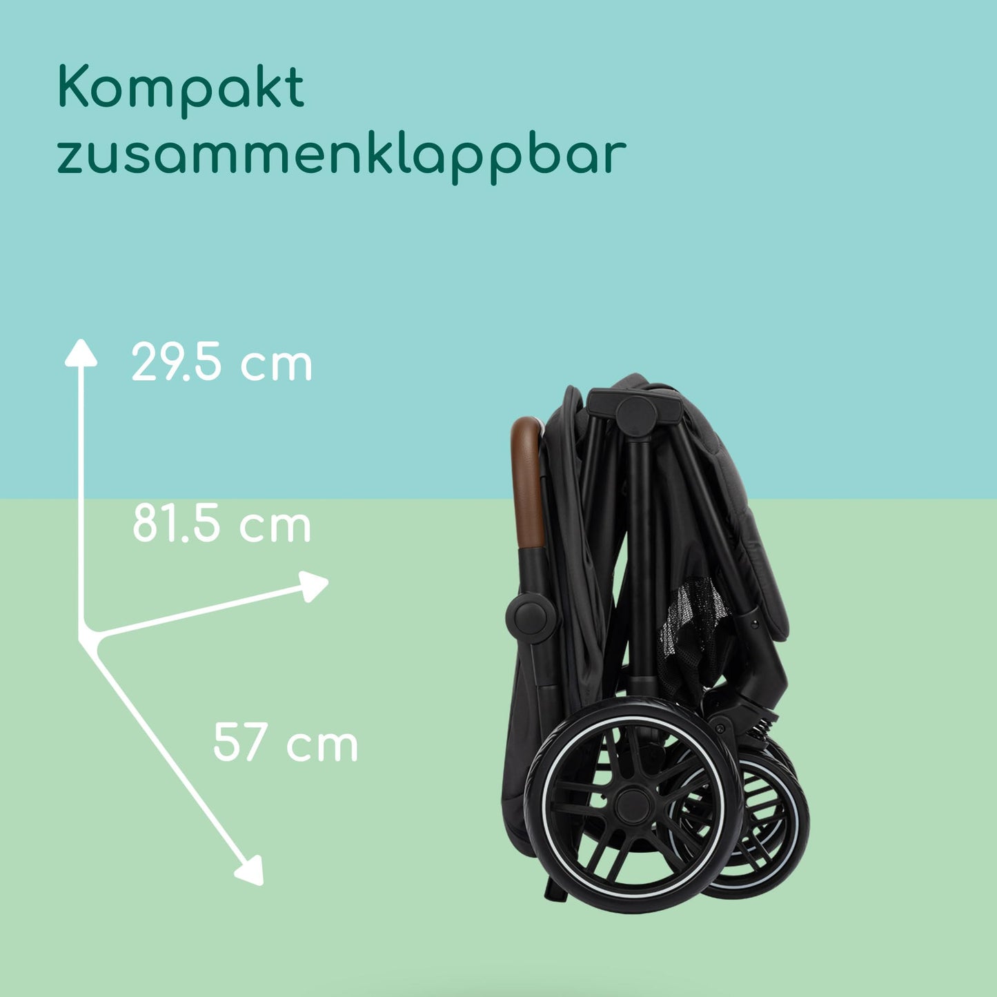 Bebeconfort Indra Stroller, 0-4 Years (22 kg), Quick Automatic Folding Pushchair, Integral Suspension, Small Folding, Flat Reclining Position, Car Seat Compatible, Mineral Graphite