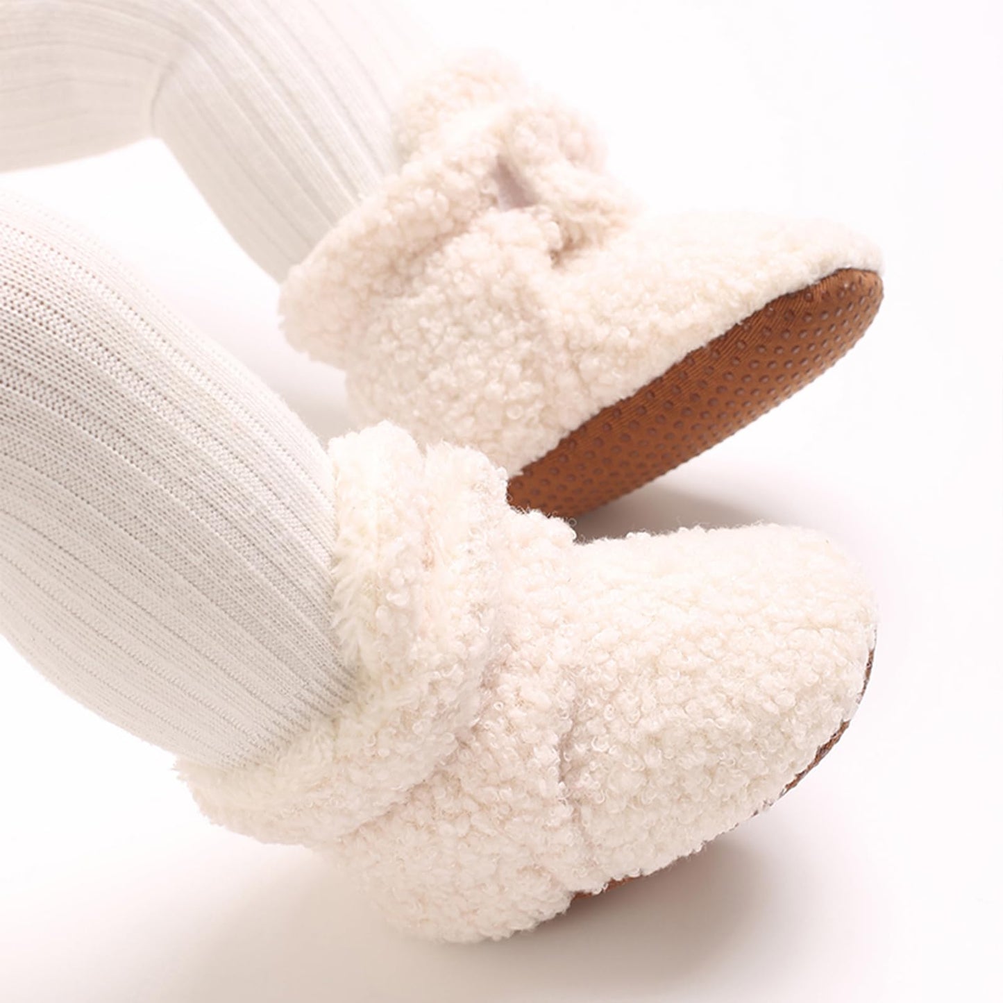 YloveM Toddler Baby Boys Girls Booties, Unisex Newborn Winter Shoes Thick Snow Boots Non-Slip Sole Soft Toddler Warm Sock Shoes