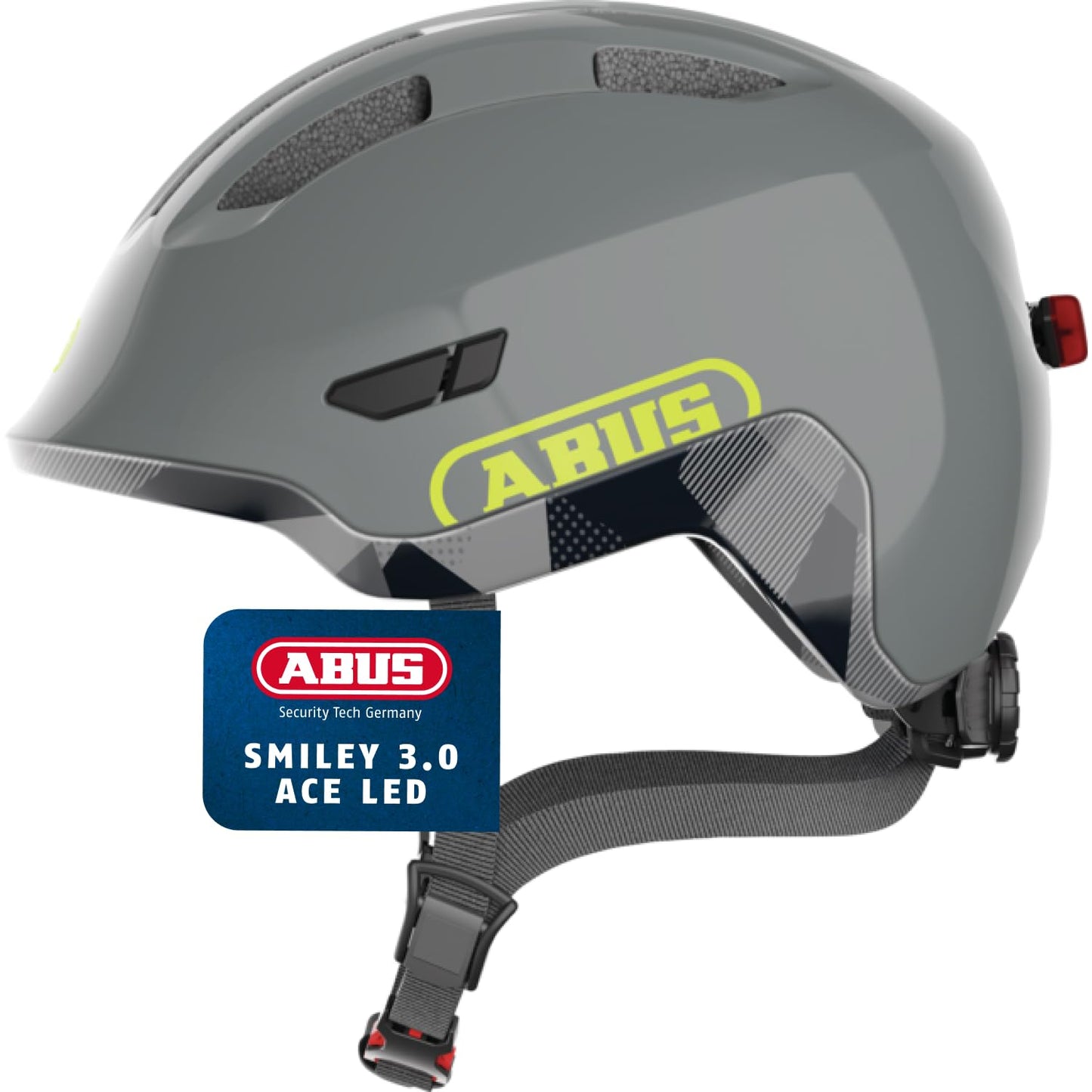 ABUS Kinderhelm Smiley 3.0 ACE LED - Fahrradhelm mit Licht