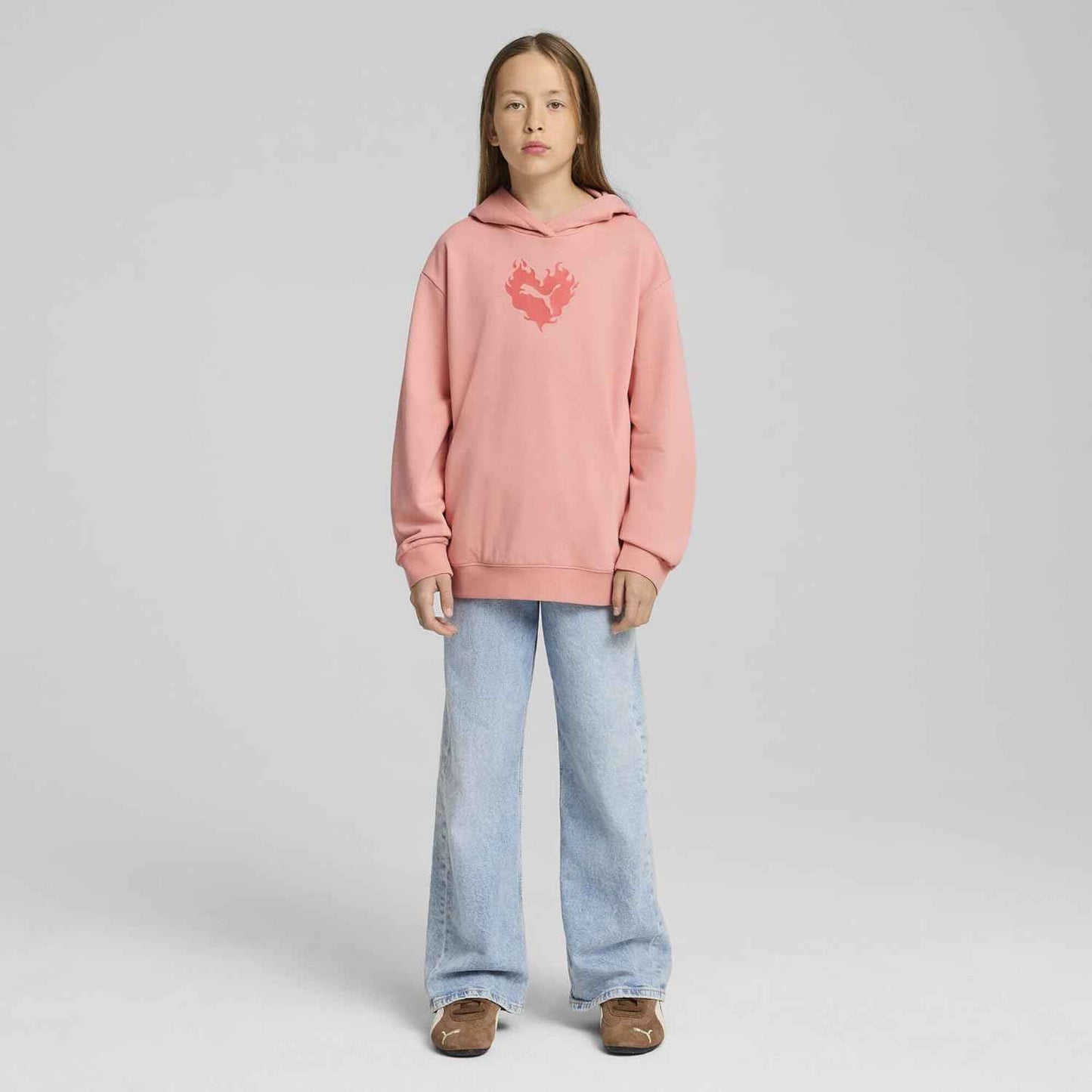 PUMA Girls' Flaming Love Hoodie Tr G Hoodie (Pack of 1)