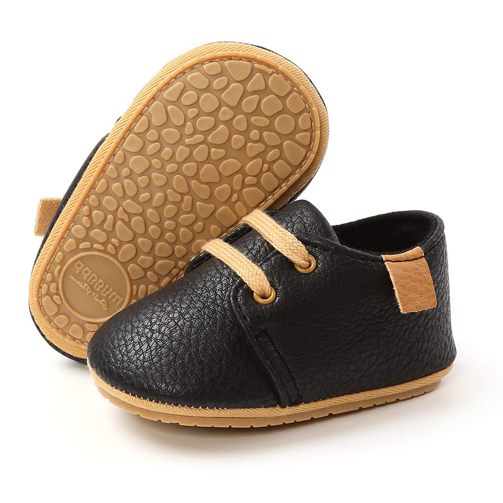 LACOFIA Baby Boy Girl First Walking Shoes Non-Slip Laces Crawling Shoes First Baby Shoes