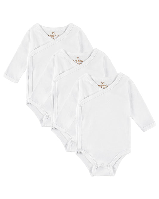 Kindsgard Baby Long-Sleeved Wrap Bodysuit Trunder - Soft and High-Quality 100% Organic Cotton