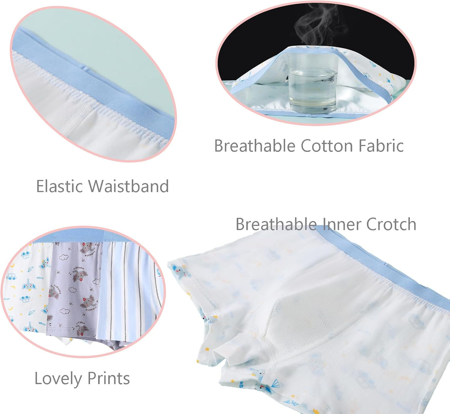 Anntry Kinder Weiche Baumwollene Unterwäschen Kleinkind 8 Pack Kleine Jungen Sortiert Boxer Shorts Slips 2-12 Jahre