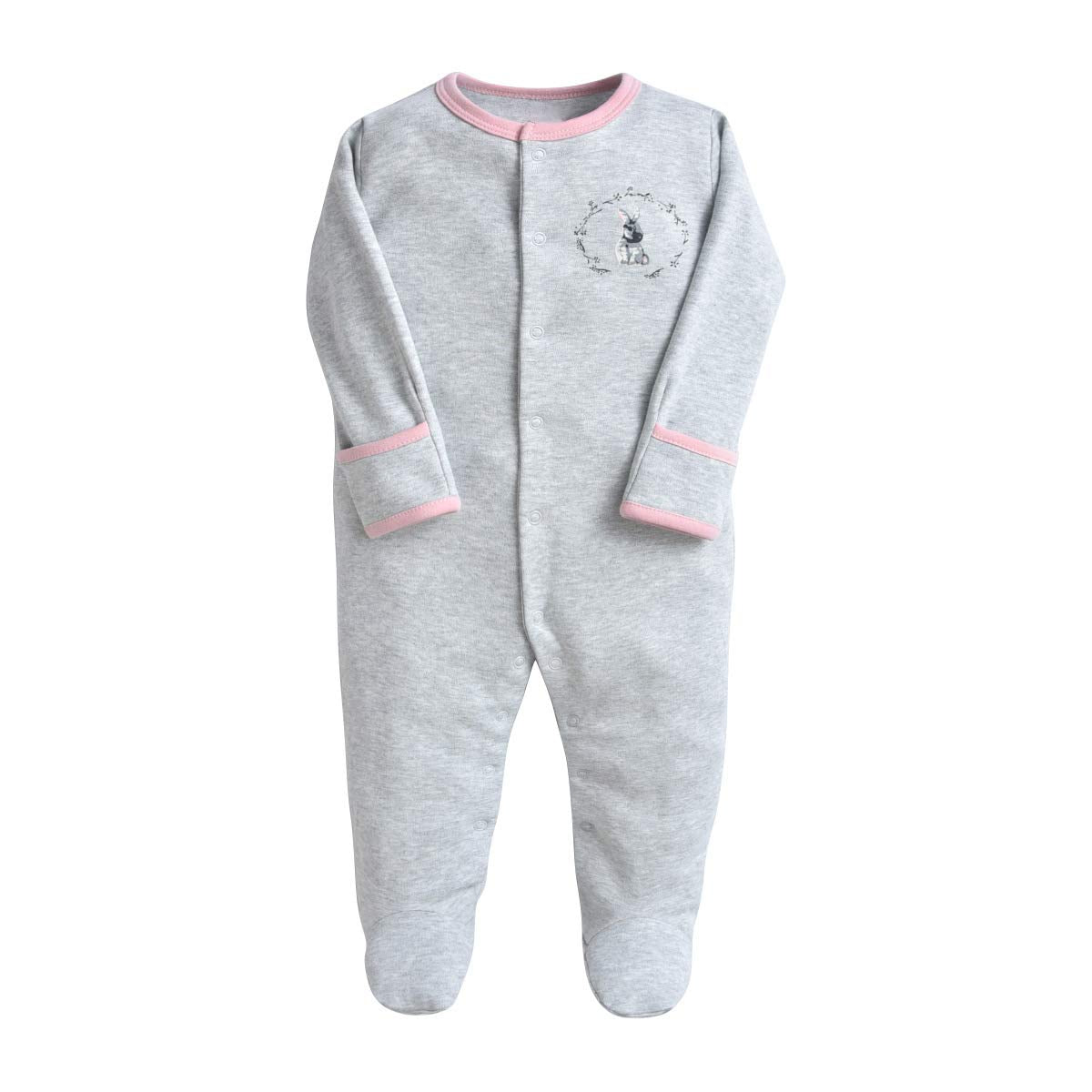 Minizone Baby Schlafstrampler 3er Pack, Pyjamas Langarm Strampler Jungen Mädchen Geschenk 9-12 Monate