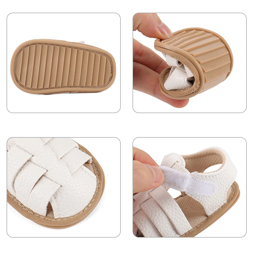 MASOCIO Babyschuhe Mädchen Sandalen Sommer Schuhe Flach Gummi Rutschfest
