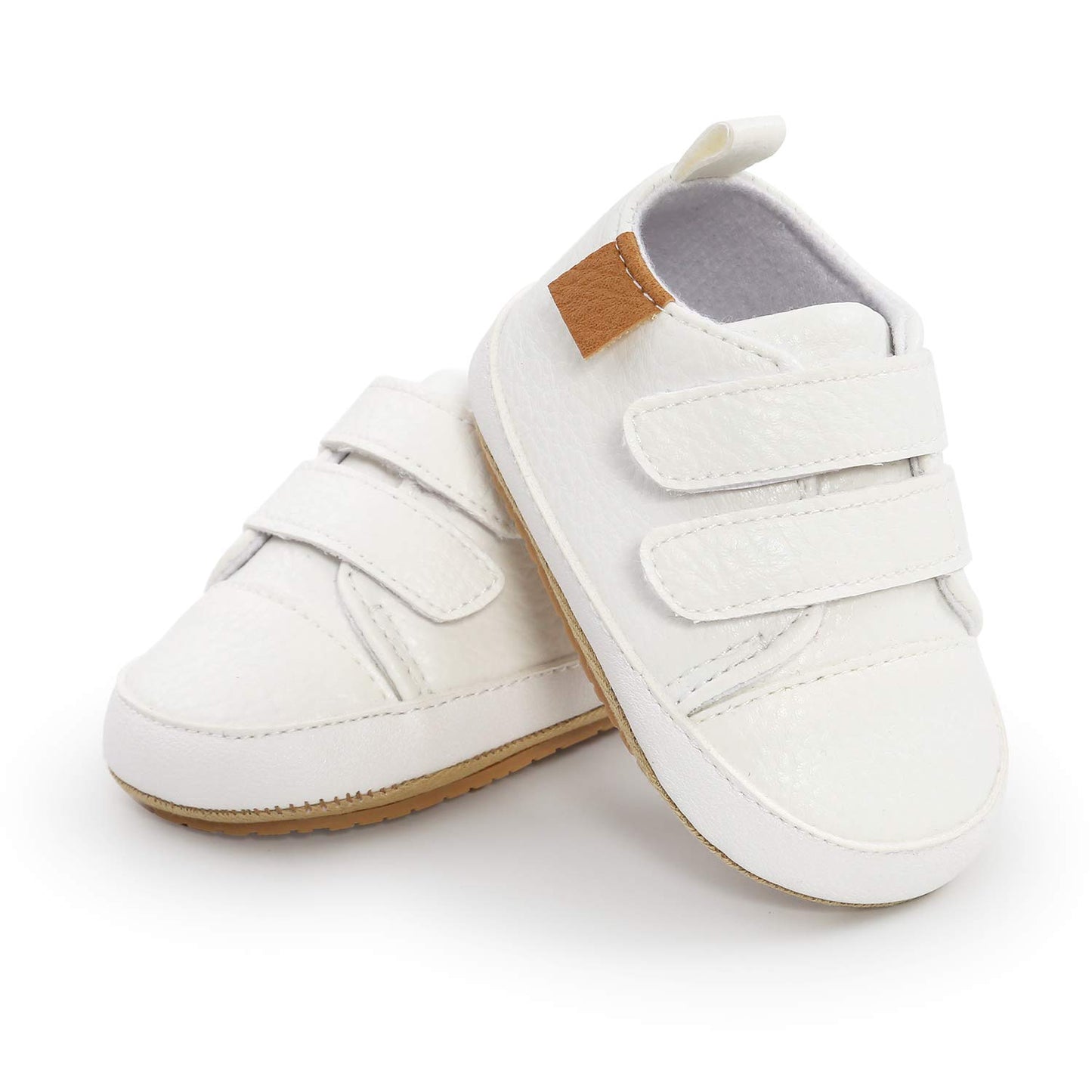 BABSMULY Baby Shoes for Boys Girls Non-Slip Rubber Sole High Top PU Leather Sneakers Toddler Crib Shoes Newborn Loafers Flats.
