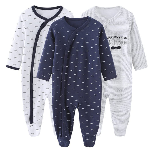 Chamie Baby Rompers Long Sleeve Cotton Rompers 0-3m/3-6m/6-9m/9-12m
