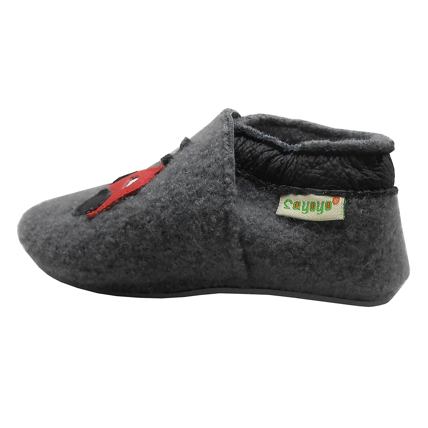 SAYOYO Babyschuhe für Jungen und Mädchen - Erste Lauf- und Krabbelschuhe mit weicher Wolle und rutschfester Gummisohle