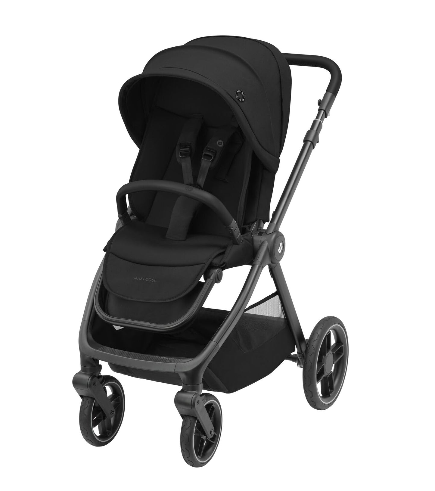 Maxi-Cosi Oxford Plus Baby Stroller 2 in 1 Set with Carrycot 0-4 Years 0-22kg Compact Folding Soft Suspension 3 Reclining Positions 10kg Storage Basket Twillic Graphite