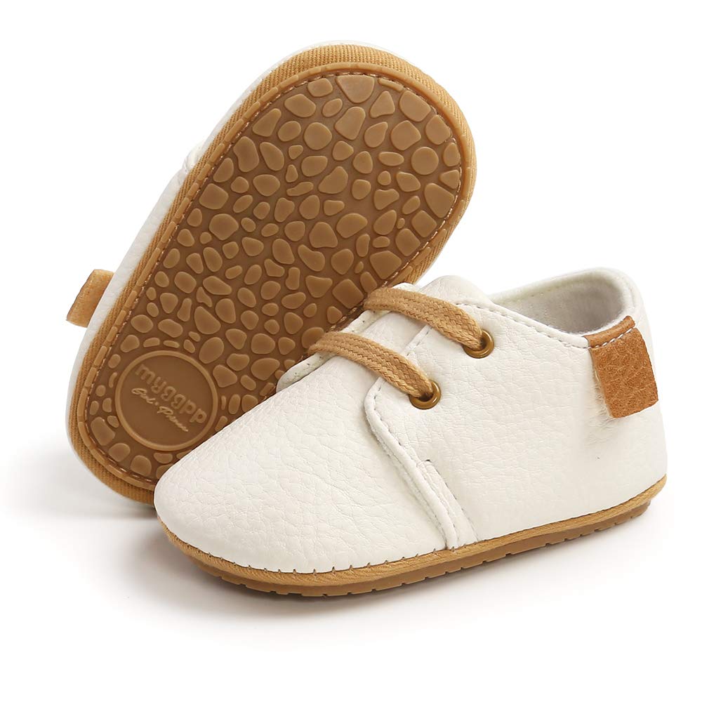 RVROVIC Babyschuhe Anti-Rutsch Oxford Loafer Flats für Jungen und Mädchen aus PU Leder mit weicher Sohle
