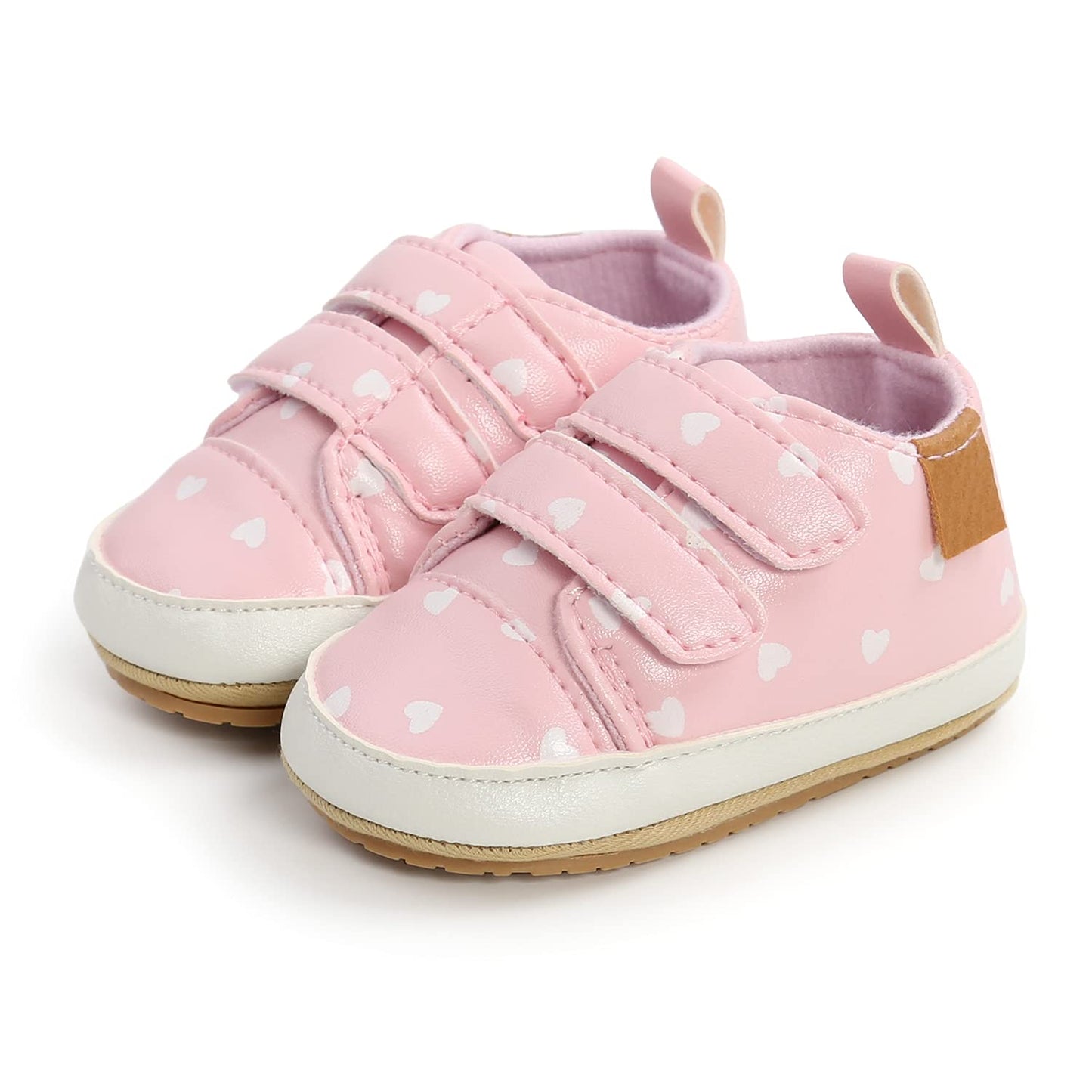 BABSMULY Baby Shoes for Boys Girls Non-Slip Rubber Sole High Top PU Leather Sneakers Toddler Crib Shoes Newborn Loafers Flats.