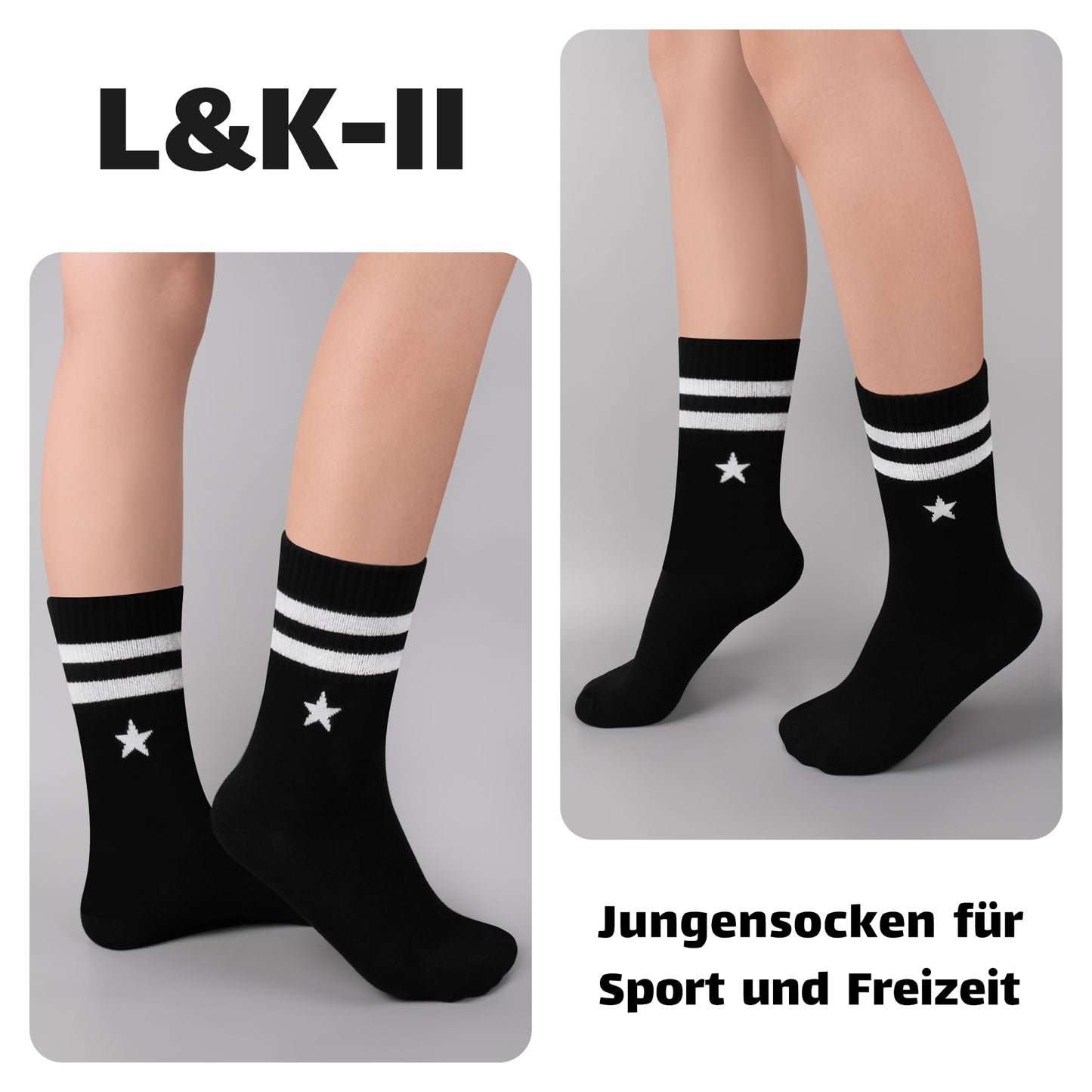 Libella 12 Paar Kindersocken Jungen Mädchen Sportsocken Fussball Wintersocken Baumwolle bunt Cotton modische makronen Füßlinge 2889VA