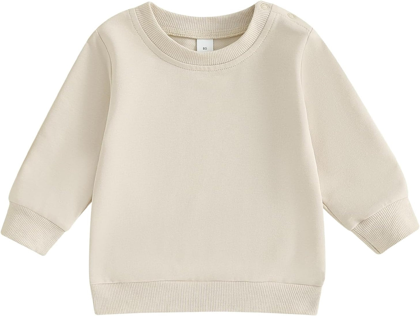 ESSECMBS Kleinkind Baby Jungen Daliy Sweatshirt Kleidung Langarm Rundhalsausschnitt Einfarbig Oberteile Kleiner Junge Frühling Herbst Baumwolle Hemd Kleidung