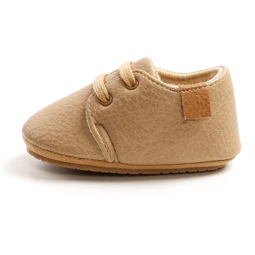 LACOFIA Baby Boy Girl First Walking Shoes Non-Slip Laces Crawling Shoes First Baby Shoes