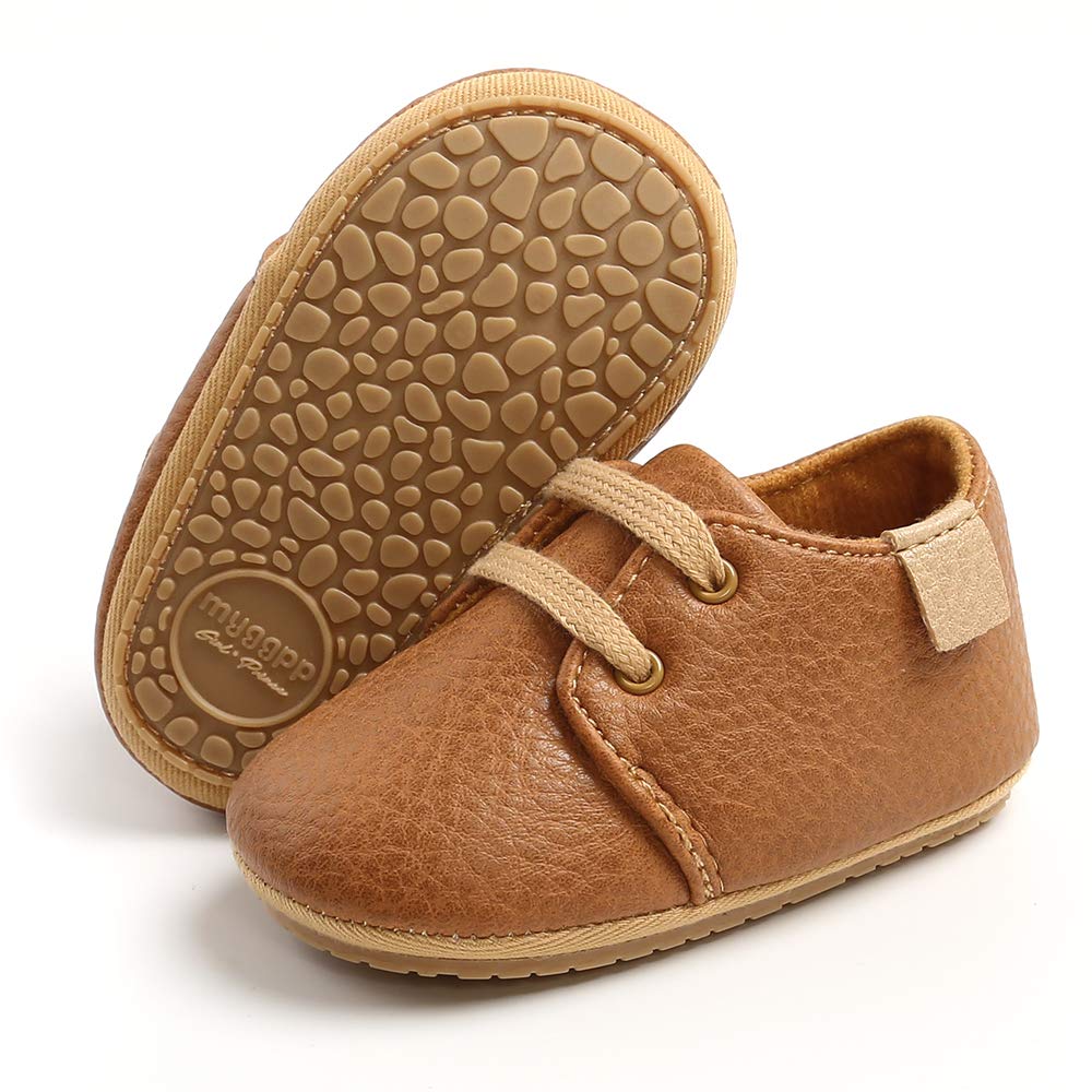 LACOFIA Baby Boy Girl First Walking Shoes Non-Slip Laces Crawling Shoes First Baby Shoes
