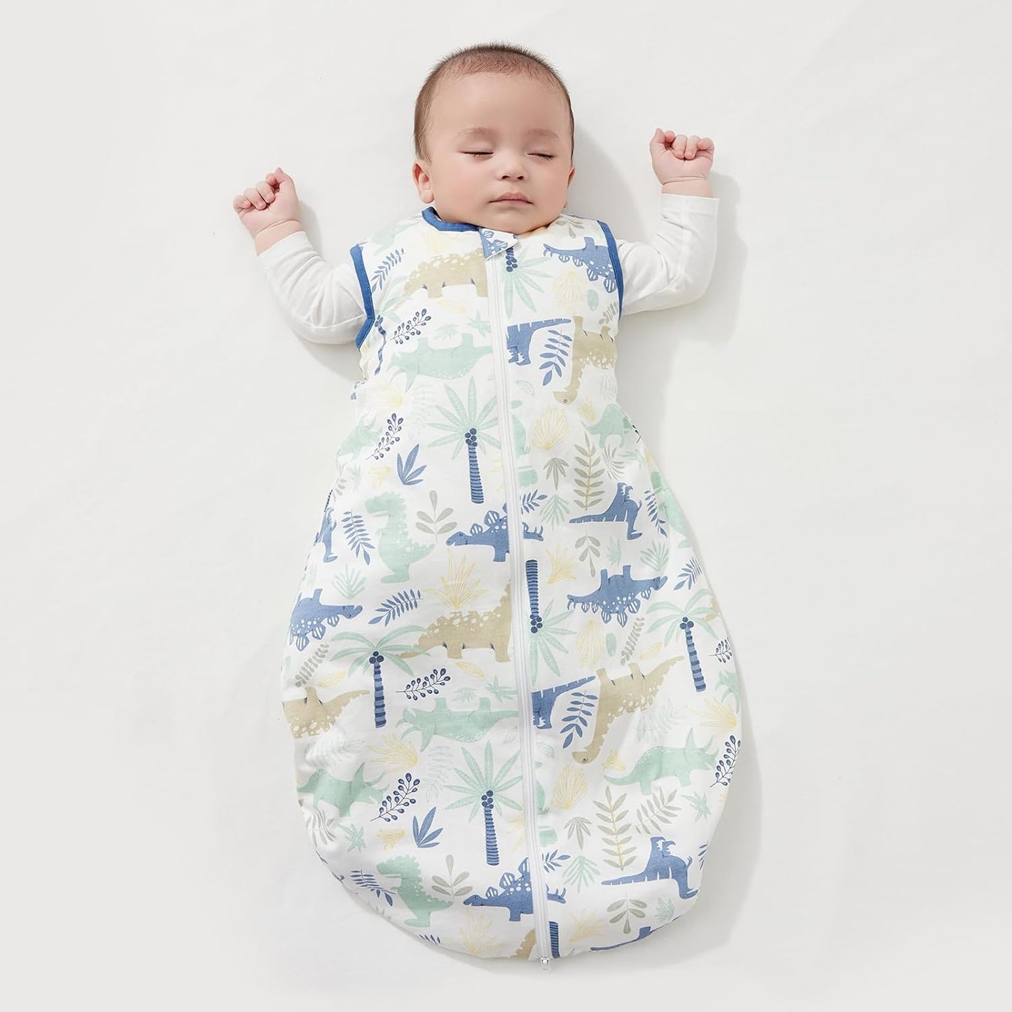 Duomiaomiao 3.5 Tog Baby Sleeping Bag, 100% Cotton Baby Sleeping Bag, Winter, Girls Newborn, Boys Sleeping Bag, Warm Newborn Children (100)