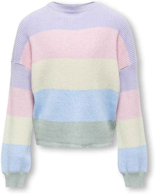 Kids ONLY Mädchen Kogsandy L/S Stripe KNT Noos Pullover