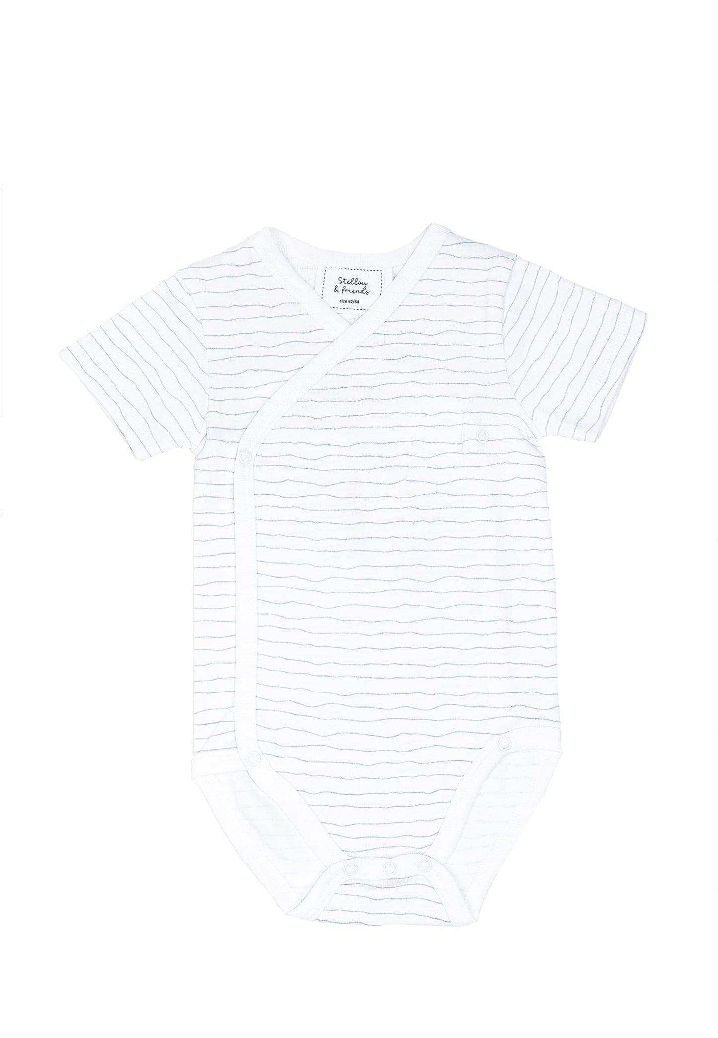 Stellou & friends Baby Body, 100% Bio-Baumwoll Wickelbody 3er MultiSet, kuschelweiche und hochwertige Kinder Kleidung für Jungs und Mädchen, Langarm & Kurzarm-body, OEKO-TEX 100 Zertifiziert